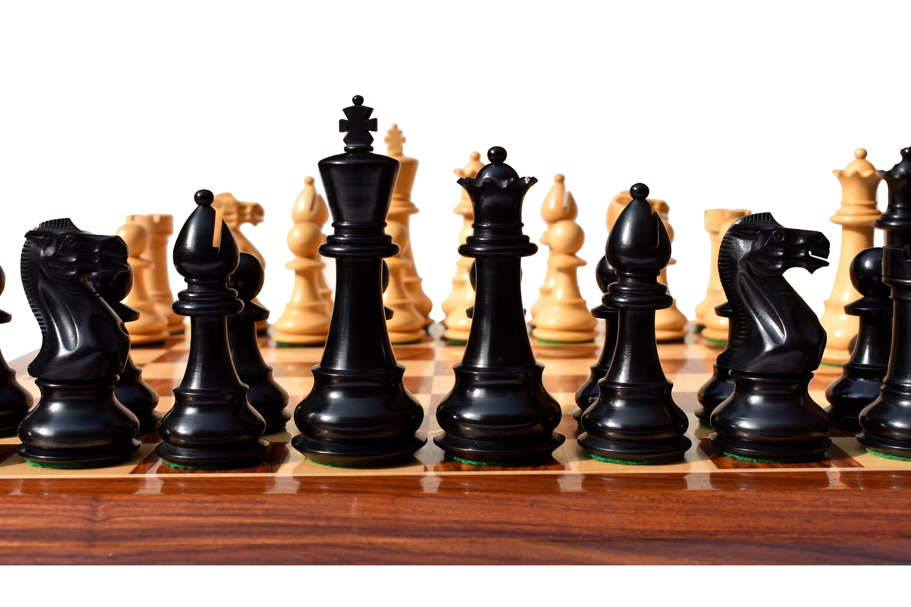 Sebastian Series Chess Pieces Matte Finish Boxwood & Ebony 4.4 King