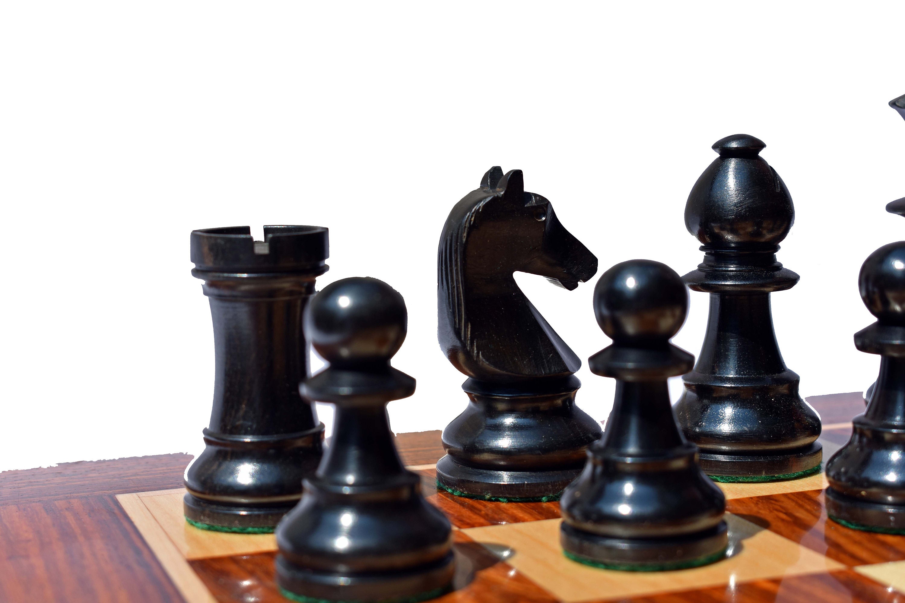 The Royal Knight Series Boxwood & Ebonized Luxury Wood Chess