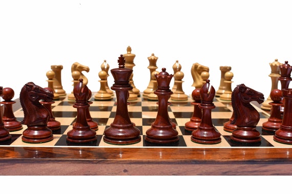 Queens Gambit Series chess pieces Boxwood & Padauk