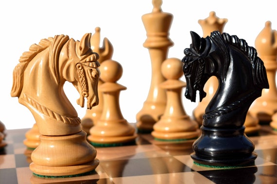Luxe gebruiker Bedelen The Kings Arthur Series luxe staunton houten schaakstukken - Etsy België