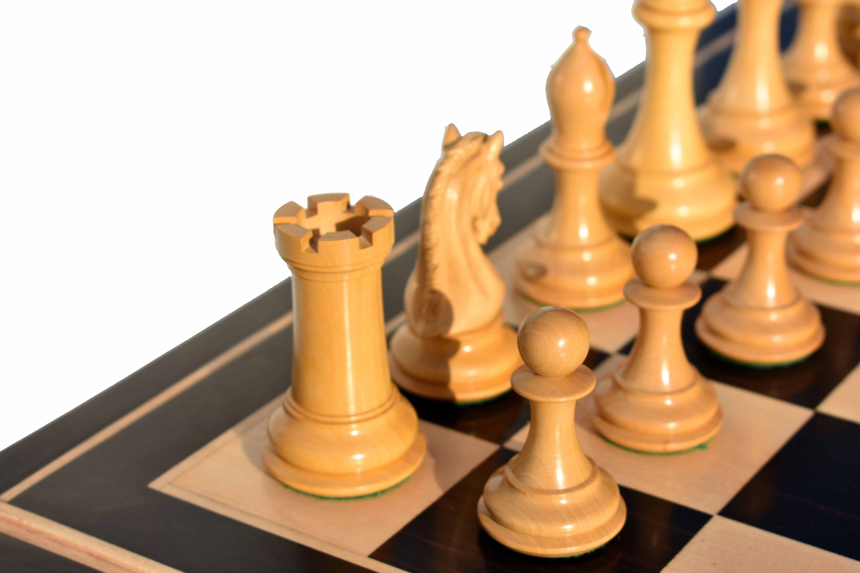 Imperial Series Luxury Staunton Wood Chess Pieces Boxwood & Rosewood 4. ...
