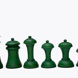 Arabic Art Series Chess Pieces Boxwood & Gilded Green - Etsy