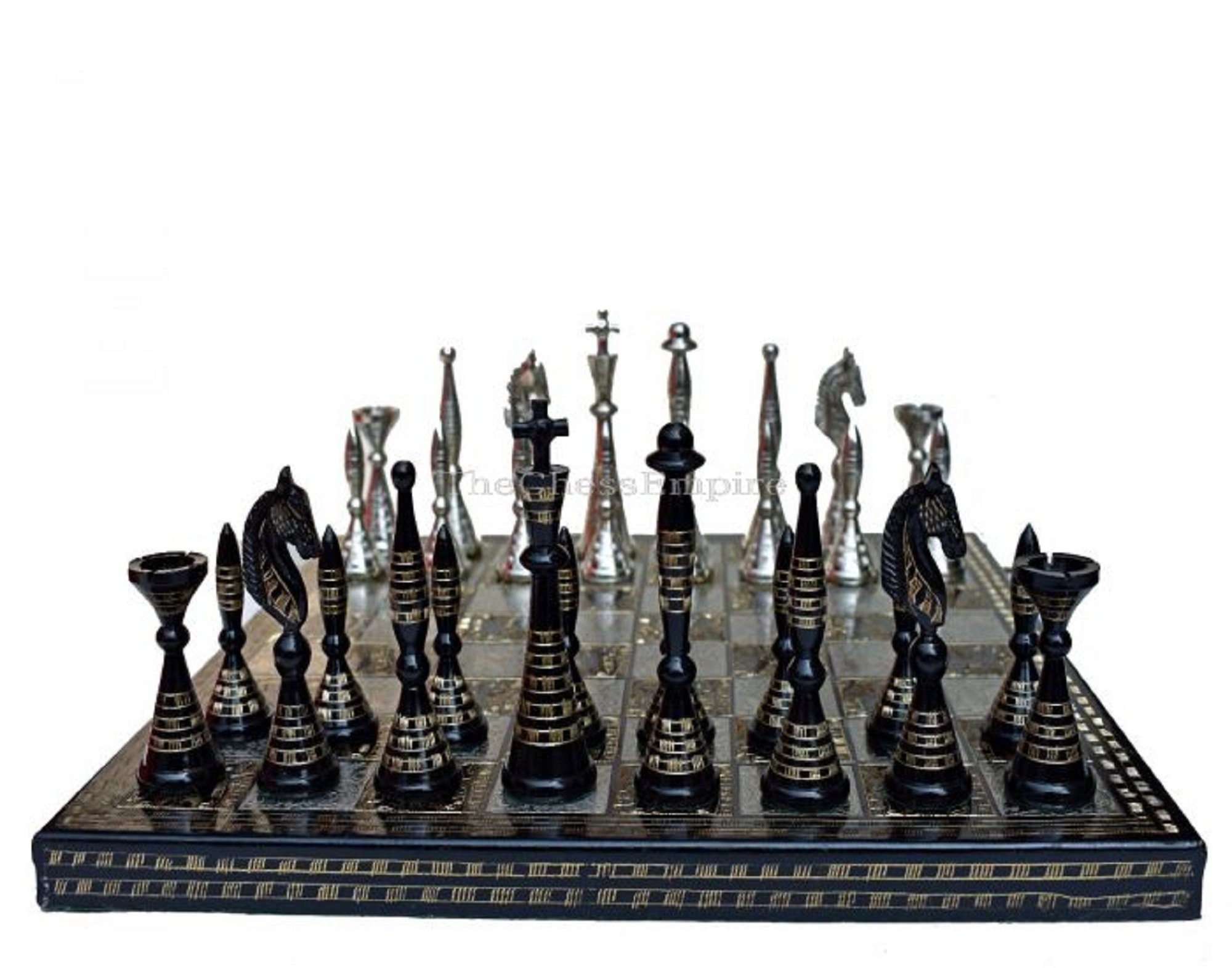 Globe Fret Weighted 5.5 inch King Chess Pieces - ChessBaron Chess Sets USA  - Call (213) 325 6540