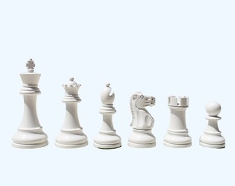 Pezzi degli scacchi britannici Staunton: legno laccato, molto pesanti, re da 4 pollici