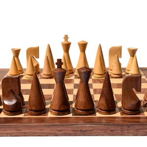 classic Art Series complete chess set combo Boxwood & Sheesham 3.9&quot; King with 1.75&quot; square luxury wood chess set-The Chess Empire
