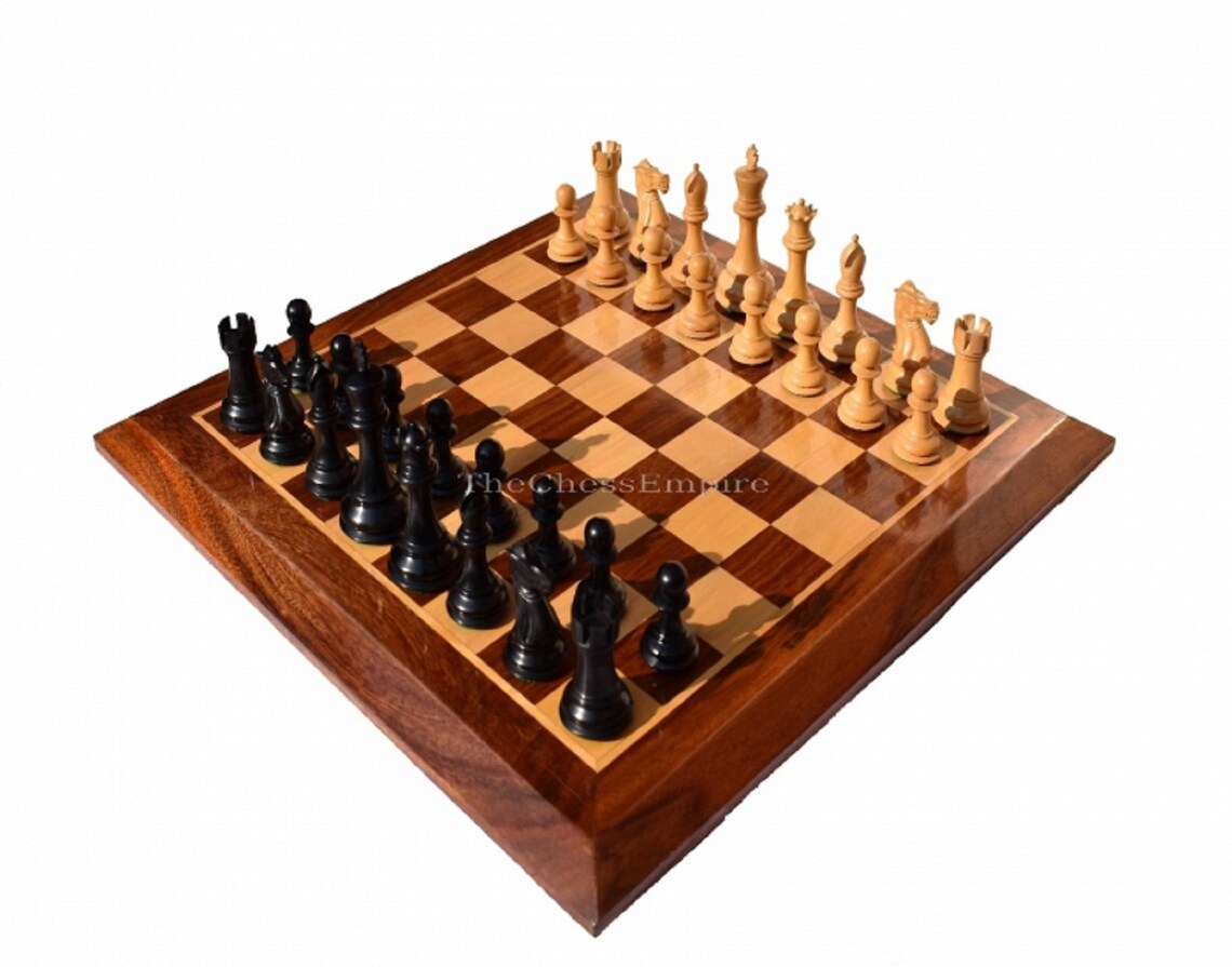Players Series Complete Chess Set Combo With Boxwood Ebonized 2