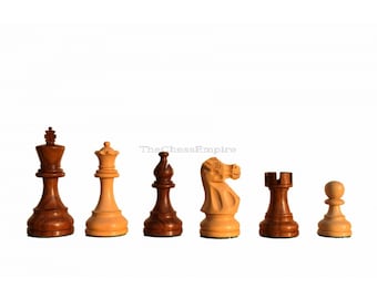 American Series chess pieces Boxwood & Sheesham 3.75" King staunton wood chess pieces--The Chess Empire