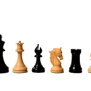 The Lord Wings Boxwood & Ebonized luxury wood chess pieces 4&quot; King weighted chessmen-The Chess Empire