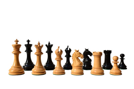 The Kings Crown Series Chess Pieces , Boxwood & Padauk , 4.25 King