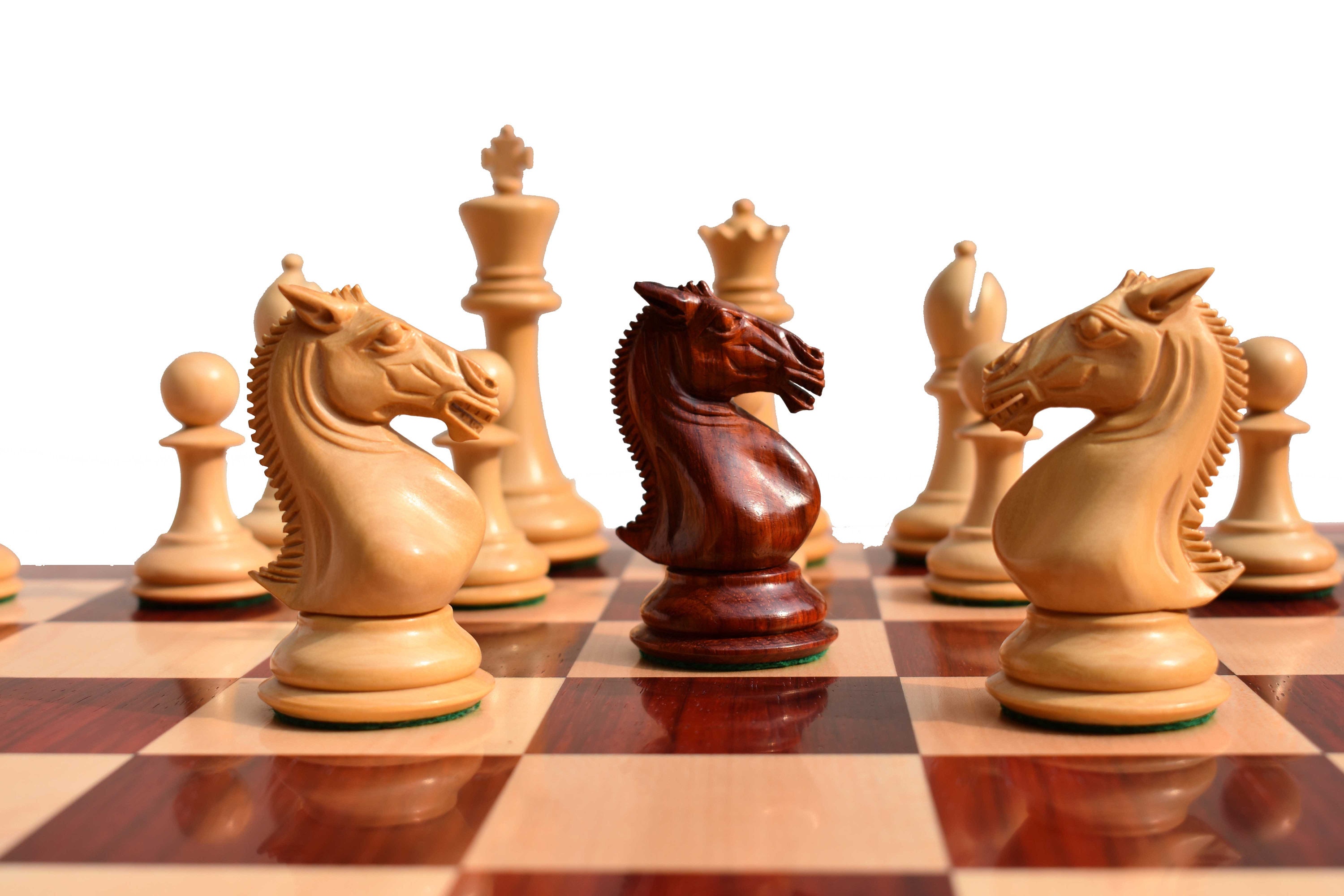 The Kings Crown Series Chess Pieces , Boxwood & Padauk , 4.25 King