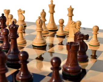 Pezzi Degli Scacchi In Bosso Pesato – Serie Reykjavik 3,8 Pollici, Torneo, Colore Marrone, RoyalChessMall