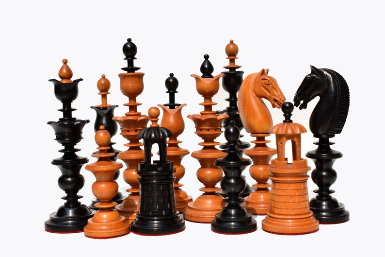 1790 Selenus Series Luxury Antique Chess Set Chess Pieces Etsy UK