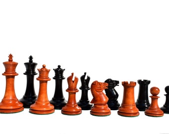 The Kings Crown Series Chess Pieces Boxwood & Padauk 4.25 King