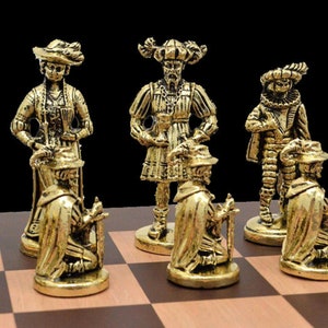 The Rococo metal Chess Set chess pieces 4&quot; King  Solid Alloy Zinc luxury metal chess pieces/luxury chess pieces/chess --The Chess Empire