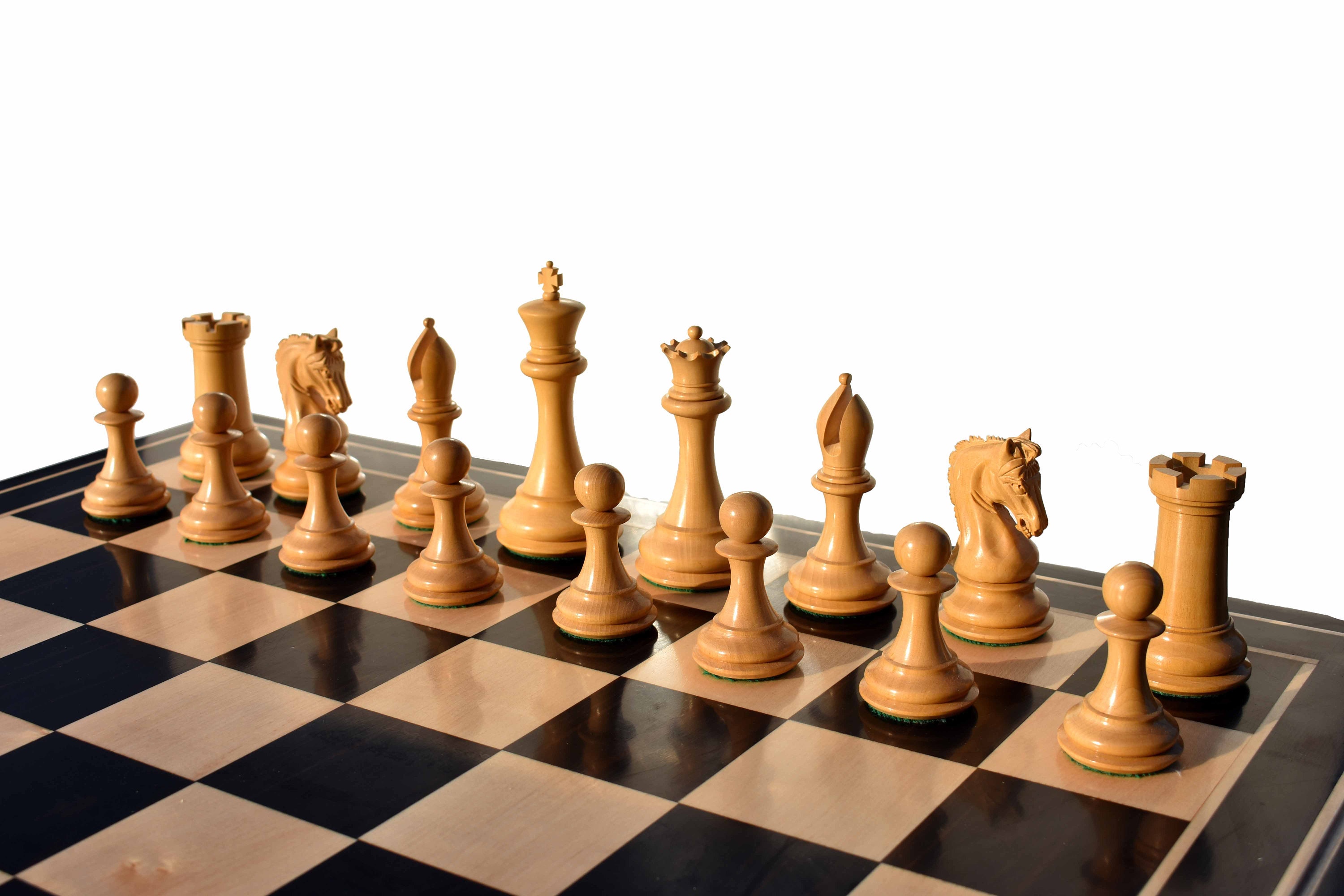 Imperial Series Luxury Staunton Wood Chess Pieces Boxwood & Rosewood 4. ...