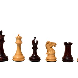 Executive Collector Series luxury wood staunton chess pieces Boxwood & Rosewood 3&quot; king weighted chess pieces-- The Chess Empire
