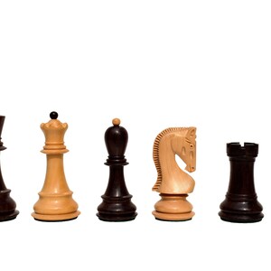 Zagreb 59 Series luxury chess pieces Boxwood & Rosewood 3.9 King staunton wood chess piecesThe Chess Empire image 3