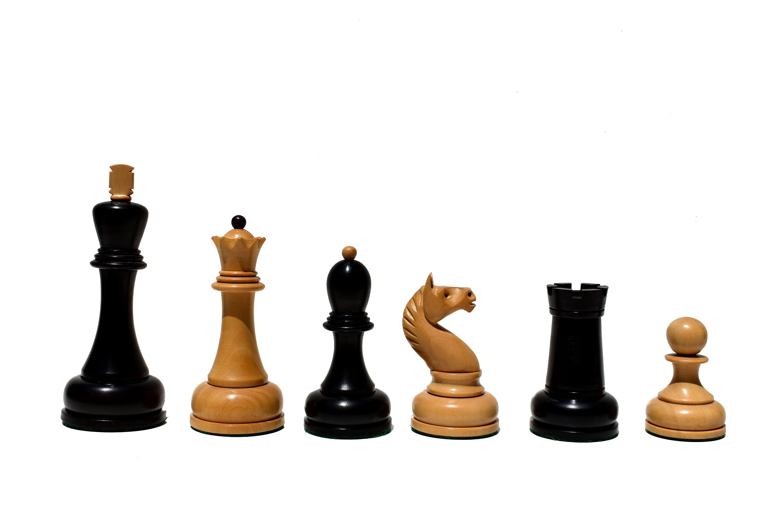 CLEARANCE SALE Hand Made and Burnt Mikhail Tal Chess Pieces in 