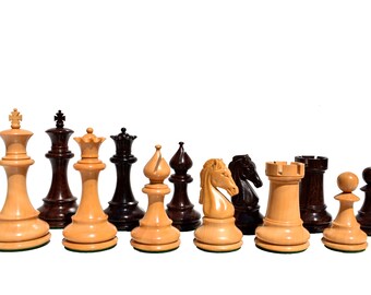 La serie Majestic pezzi di scacchi di lusso in legno 4 "Bosso / Palissandro Pezzi di scacchi in legno di staunton pezzi di scacchi - L'impero degli scacchi