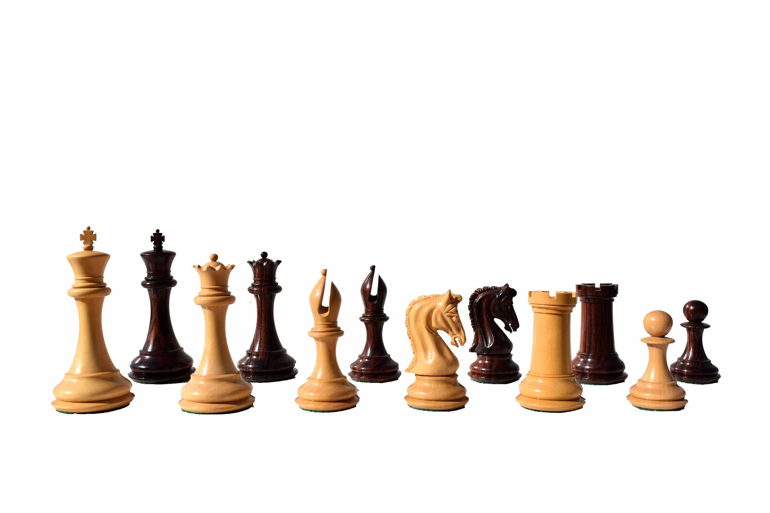 Imperial Series Luxury Staunton Wood Chess Pieces Boxwood & Rosewood 4. ...