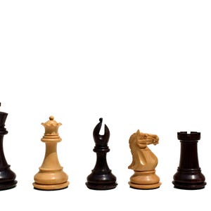 Centurion Series luxury wood staunton chess pieces Boxwood & Rosewood 4&quot; king heavily weighted luxury chess pieces-The Chess Empire.