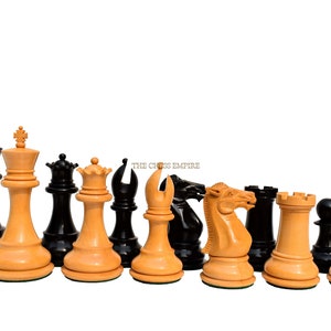 The Collector II Series luxury chess pieces 4&quot; King Boxwood/Ebony staunton chess pieces/wood chess pieces --The Chess Empire