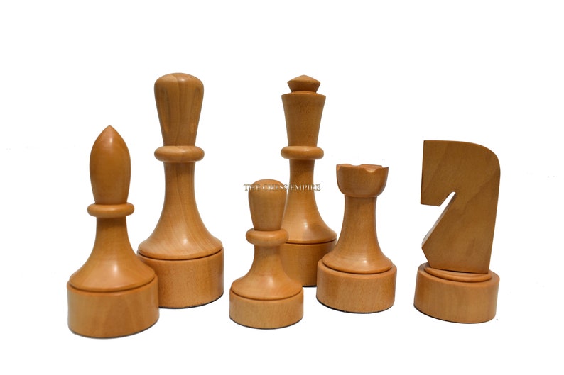 The Northern Art Series wood chess pieces 3.75 King Boxwood/Ebonized luxury wood chess piecesThe Chess Empire image 2