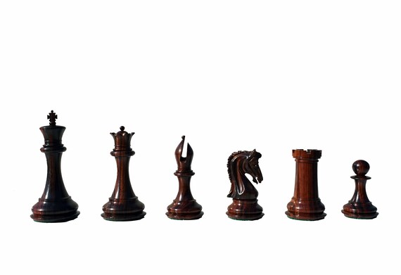 Set Pezzi Scacchi In Legno Ponderati Scacchi Imperial Staunton In Palissandro - Ponderati, Set Pezzi, Nuovo Pezzi Scacchi Legno India