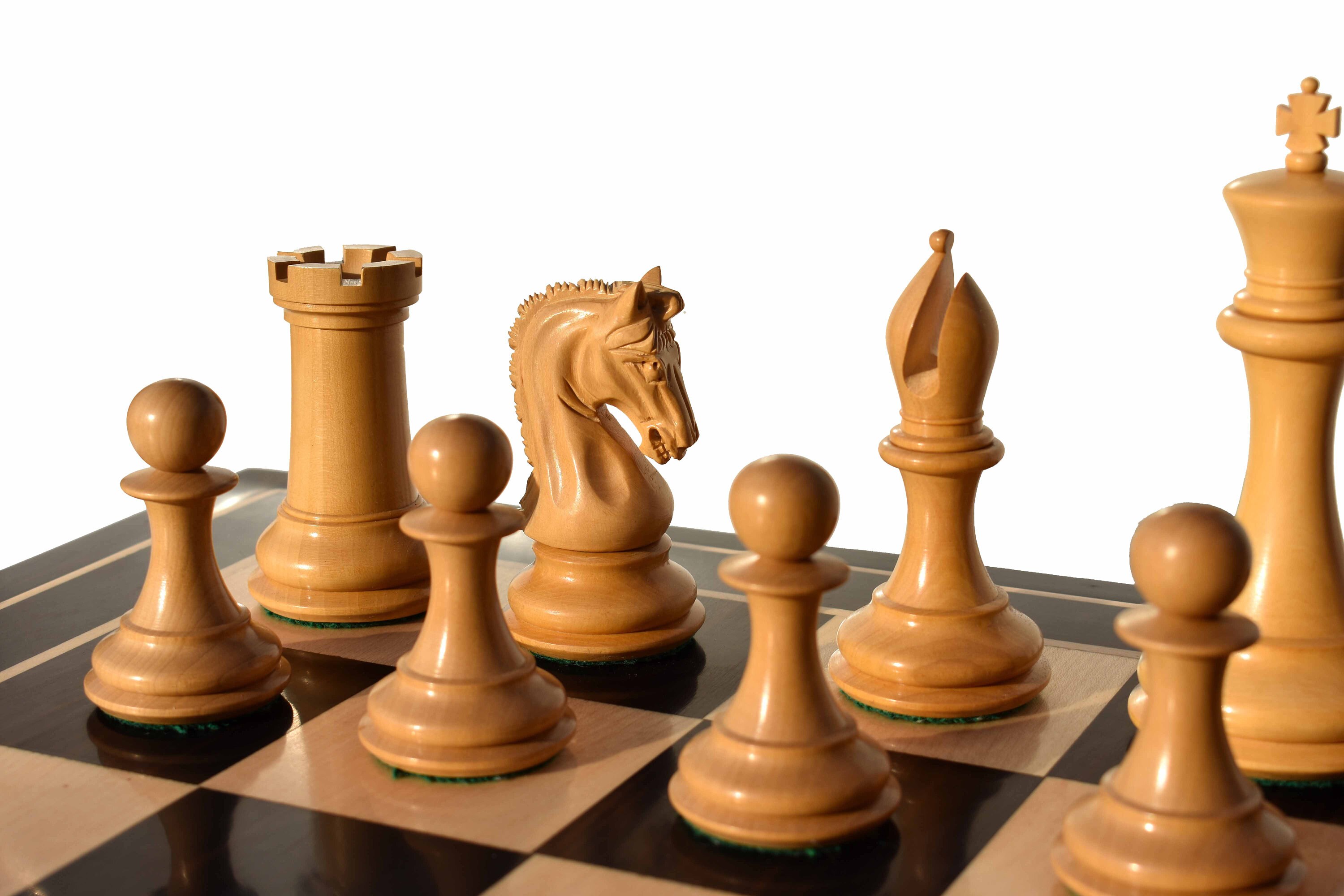 Imperial Series Luxury Staunton Wood Chess Pieces Boxwood & Rosewood 4. ...