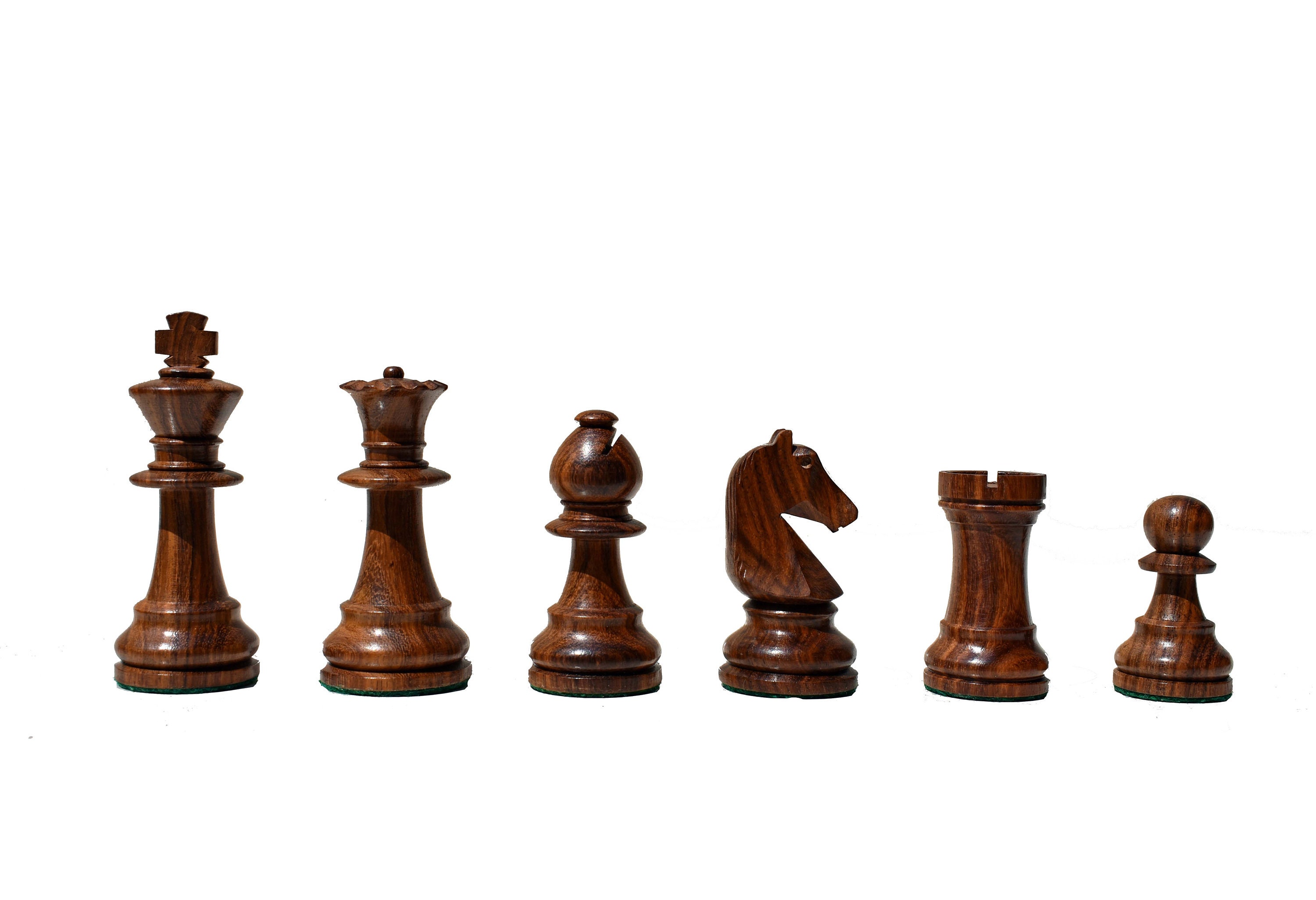 Combo of Reproduced 90s French Chavet Championship Tournament Chess Pieces  V2.0 in Ebonized / Box Wood 