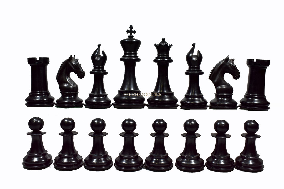 The Kings Crown Series Chess Pieces Boxwood & Padauk 4.25 King