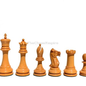 1880-1885 Jaques staunton Lasker Series luxury chess Pieces Boxwood & Ebony 3.5&quot; King staunton chess pieces-The Chess Empire