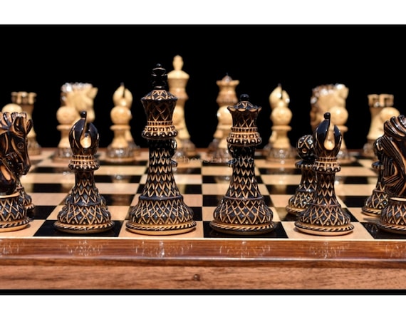 The House of Staunton Folding Mahogany and Maple Wooden Chess Board - 2.25  with Notation & Logo