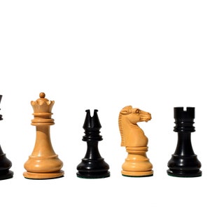 British Imperial Series chess pieces reproduction Circa 1891, 3.75&quot; King Boxwood Ebony luxury wood chess pieces-The Chess Empire