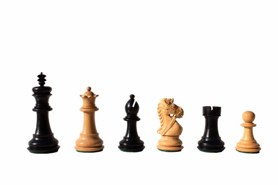 The Brass Staunton solid Brass Chess Pieces Brass & Antique Stain Coated  3.5 Chess Pieces