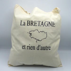 Tote bag sac la bretagne et rien d'autre en coton