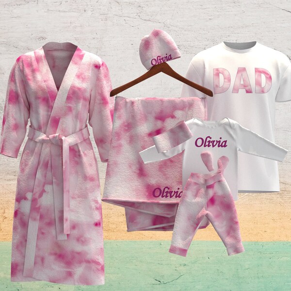 Pink Robe and Swaddle Set Etsy