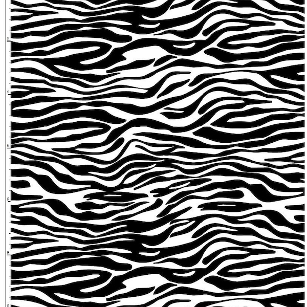 Zebra Print, Black and White Animal Print, Printed Fabric by the yard, Cotton Elastane Jersey, Plus Size Clothing, Legging, Sewing Fabric