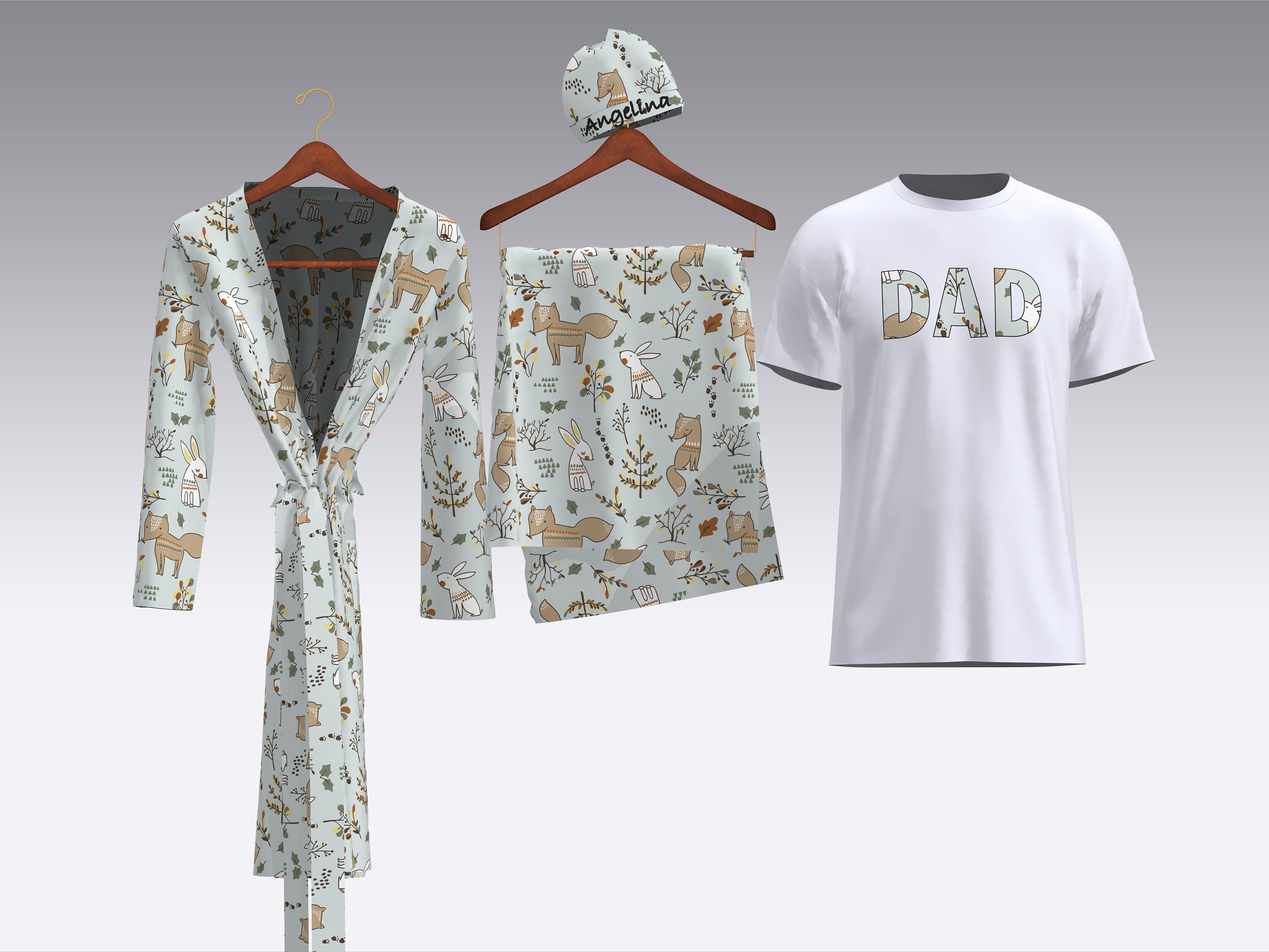 Delivery Robe Swaddle Set Mommy Matching Hospital Set Etsy