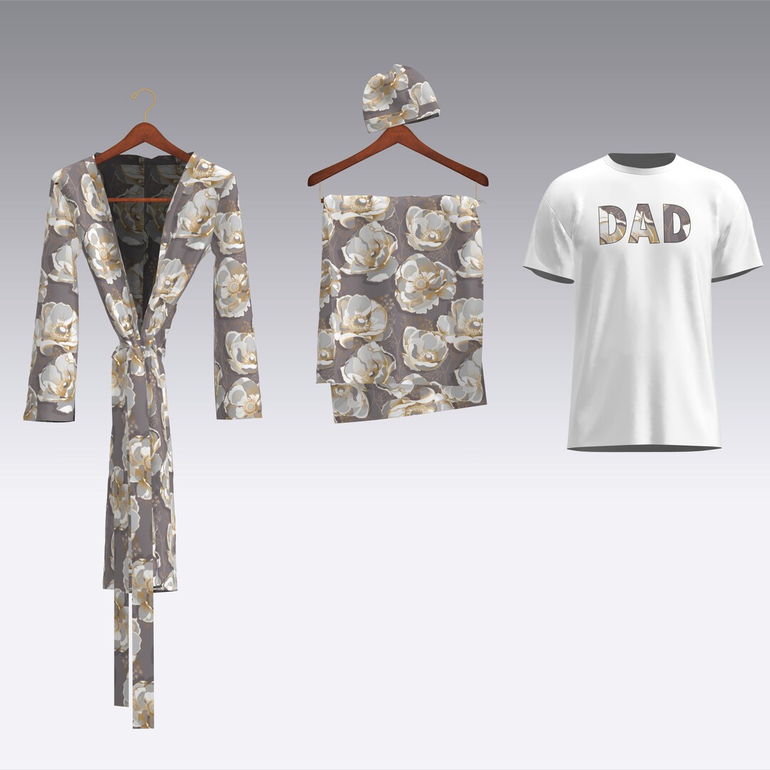 Delivery Robe Swaddle Set, Hospital Set, Mommy and Daddy Matching Hospital Set, Maternity Robe