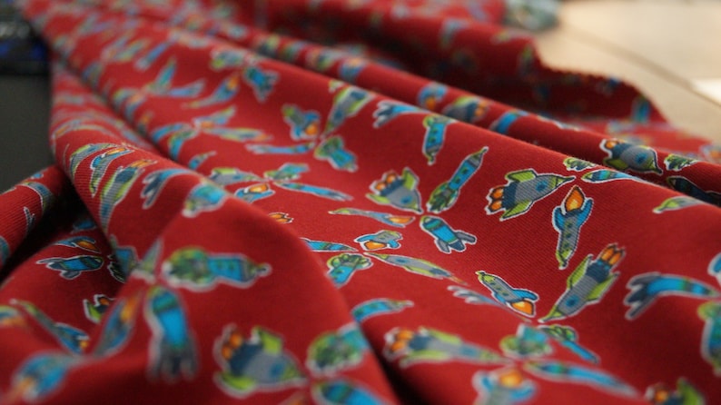 Rocket Design Kids Fabric Pyjama Fabric Tshirt Fabric Stretch Fabric,Cotton Fbric Jersey Fabric Kids Fabric Jersey Rocket Fabric