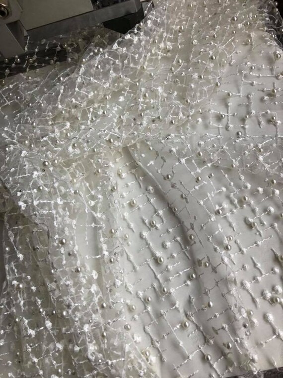 bridal beaded fabric