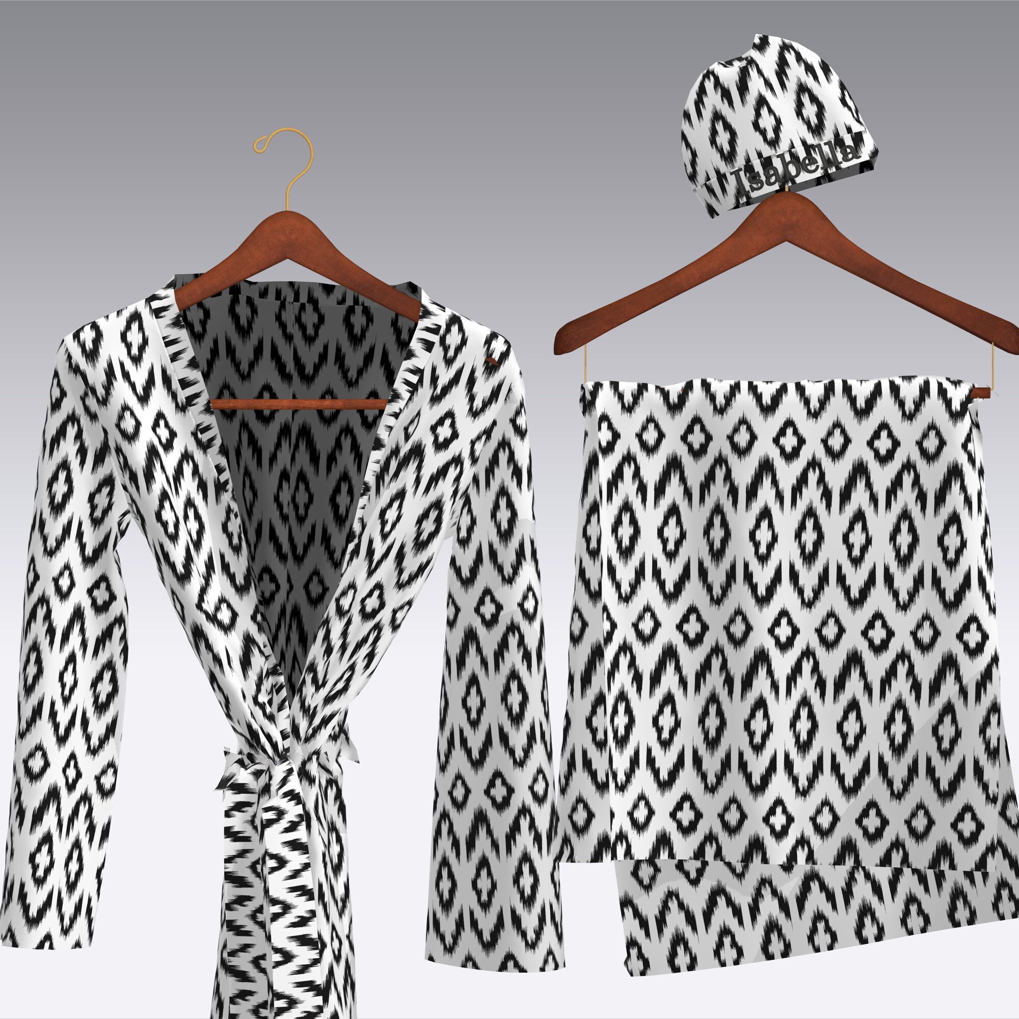 Ethnic Print Delivery Robe Swaddle Set Hospital Set Family Etsy