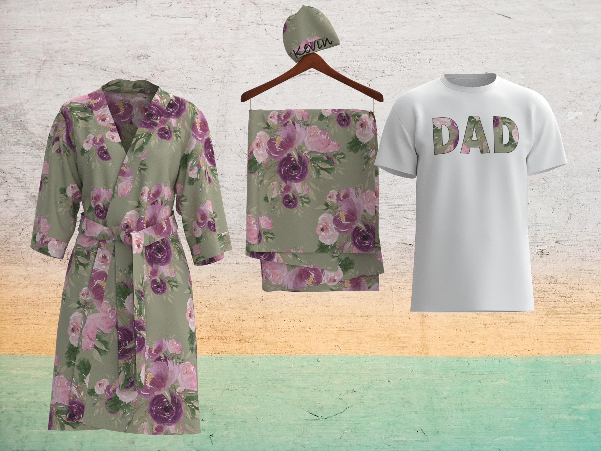 Matching robe and swaddle high quality set walmart