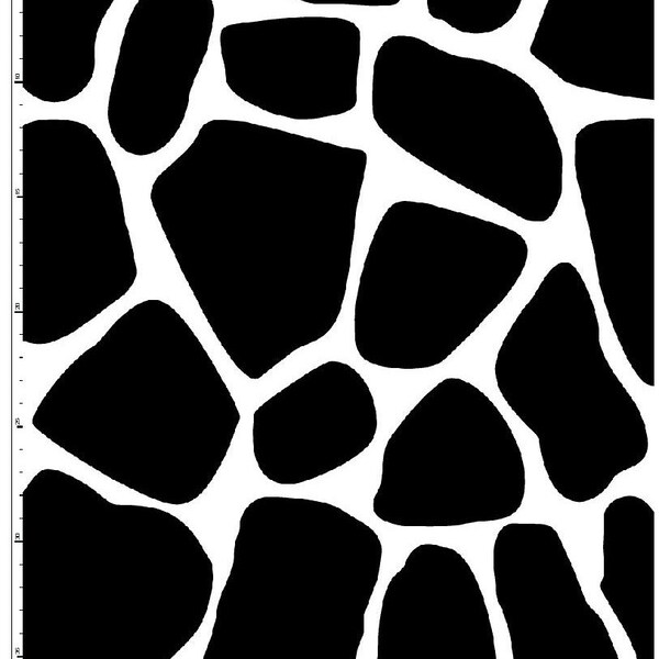 Giraffe Print, Black and White Animal Print, Printed Fabric by the yard, Cotton Elastane Jersey, Digital Print, Breathing Fabric,  wear