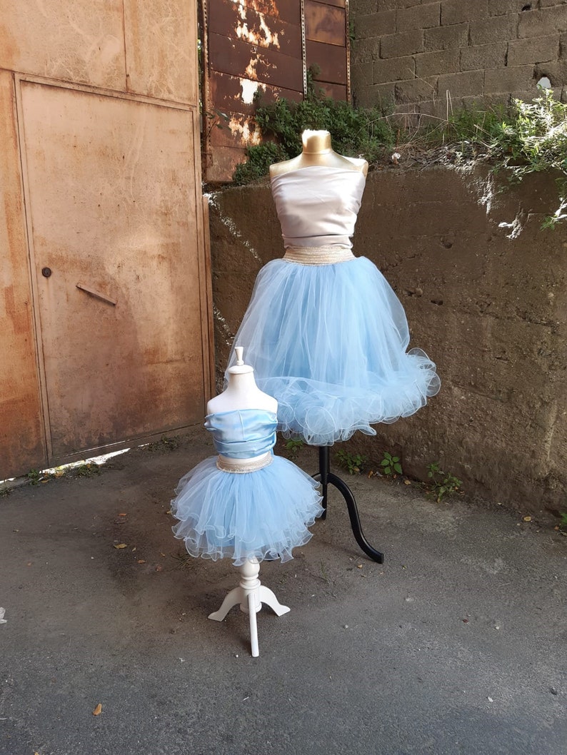 tutu skirt mommy and me outfits tulle skirt matching mother daughter outfits mommy and me blue tulle skirt mothers day gift mini me