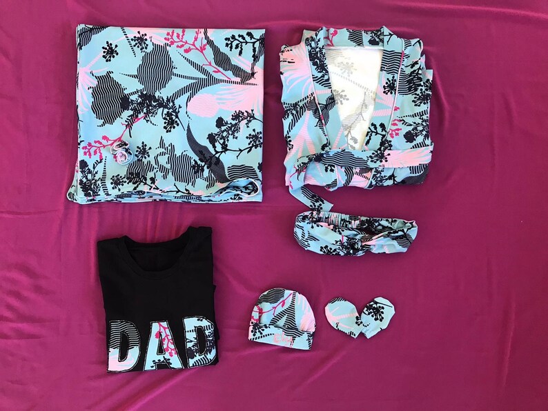 Matching Hospital Gown Home Delivery Robe Swaddle Etsy