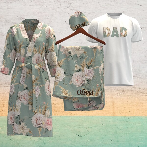 Matching Robe and Swaddle Set Girl Etsy