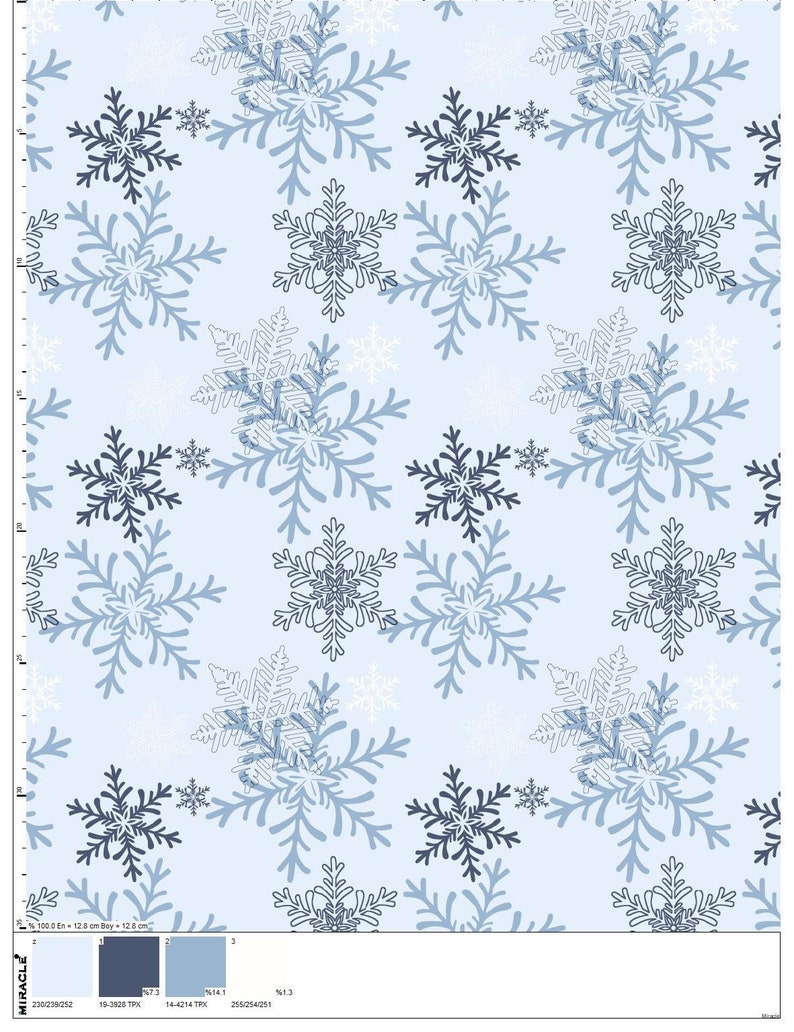 Cotton Jersey Stretch Fabric Fabric By the Yarn Christmas Fabric New Year Snowflake Jersey Fabric Jersey Knit Fabric,Kids Fabric