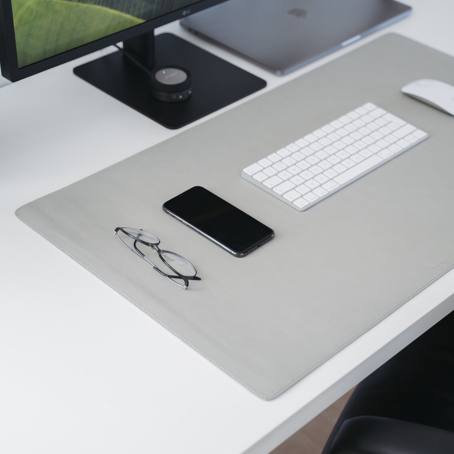 ULX Leather Desk Mat Grey Etsy